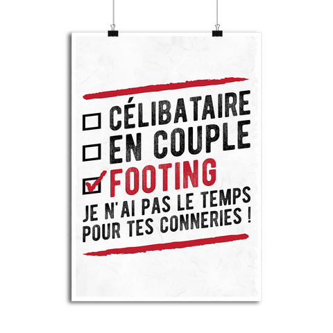Affiche célibataire en couple footing