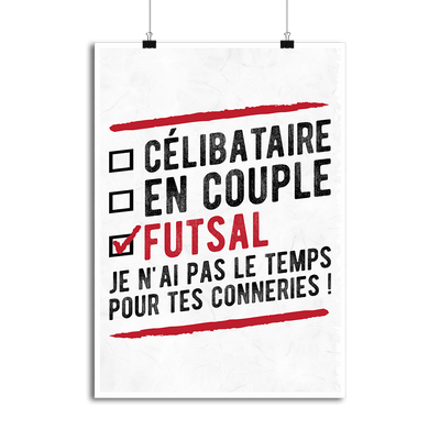 Affiche célibataire en couple futsal