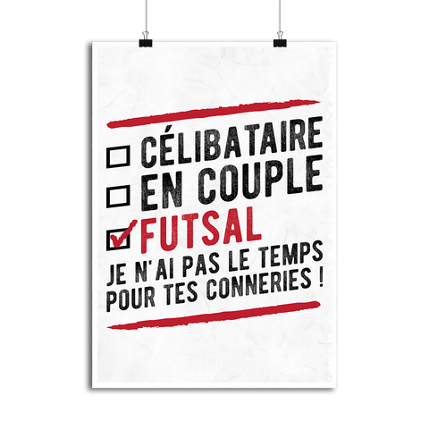 Affiche célibataire en couple futsal
