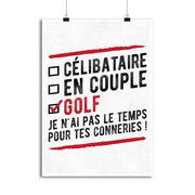 Affiche célibataire en couple golf
