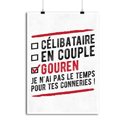 Affiche célibataire en couple gouren