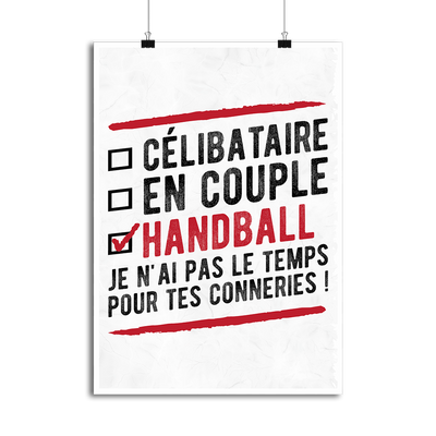 Affiche célibataire en couple handball