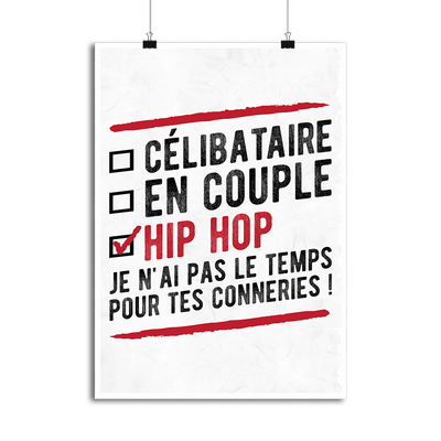 Affiche célibataire en couple hip hop