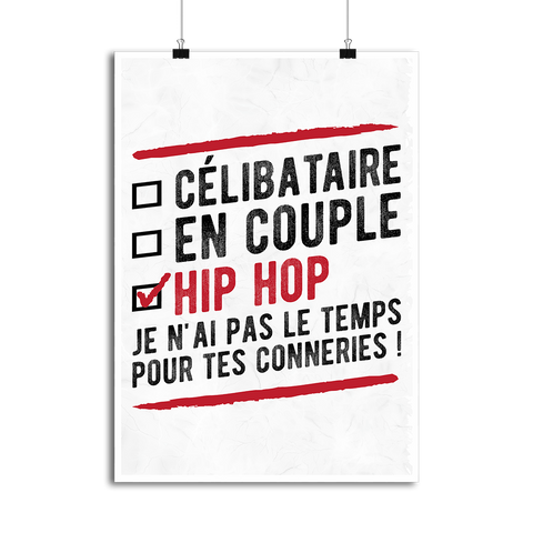 Affiche célibataire en couple hip hop