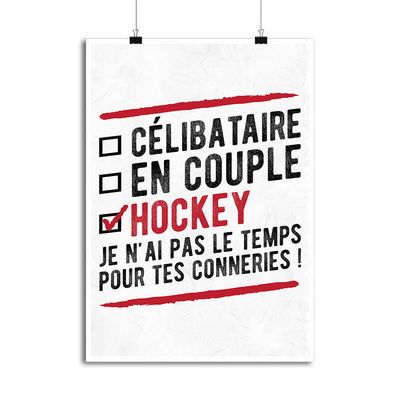Affiche célibataire en couple hockey