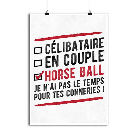 Affiche célibataire en couple horse ball