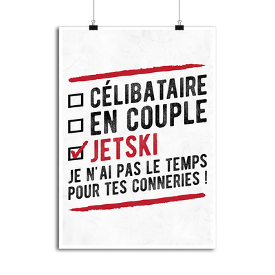 Affiche célibataire en couple jetski