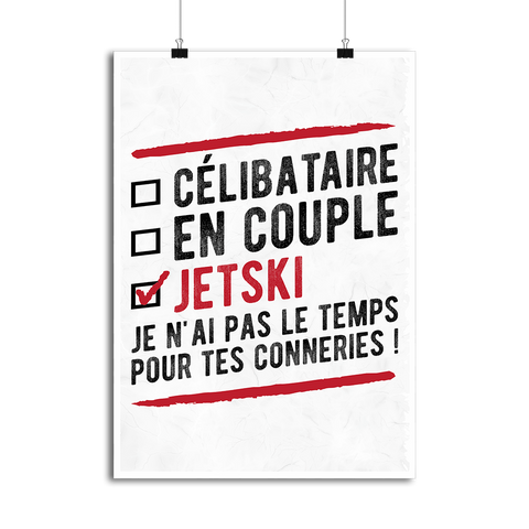 Affiche célibataire en couple jetski