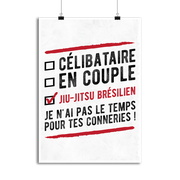 Affiche célibataire en couple jiu-jitsu brésilien