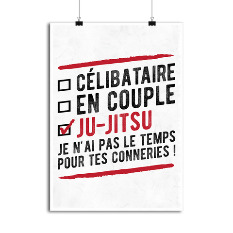 Affiche célibataire en couple ju-jitsu