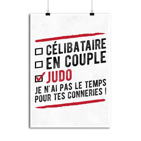 Affiche célibataire en couple judo