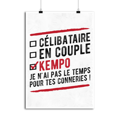 Affiche célibataire en couple kempo