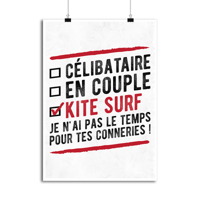 Affiche célibataire en couple kite surf