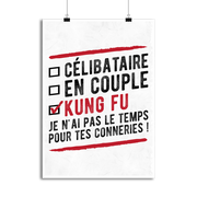 Affiche célibataire en couple kung fu