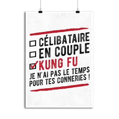 Affiche célibataire en couple kung fu