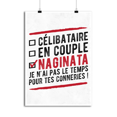 Affiche célibataire en couple naginata