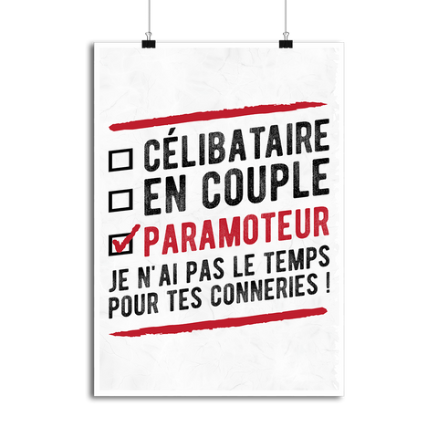 Affiche célibataire en couple paramoteur