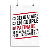 Affiche célibataire en couple patinage