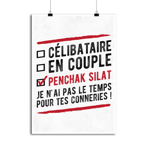 Affiche célibataire en couple penchak silat