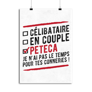 Affiche célibataire en couple peteca