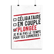 Affiche célibataire en couple plongée