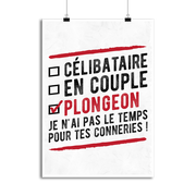 Affiche célibataire en couple plongeon