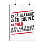 Affiche célibataire en couple polo