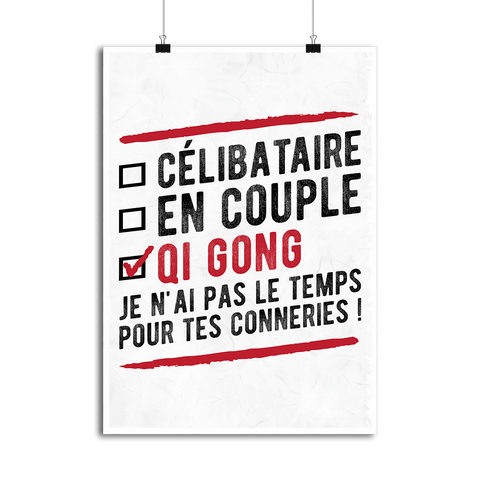 Affiche célibataire en couple qi gong