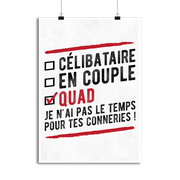 Affiche célibataire en couple quad