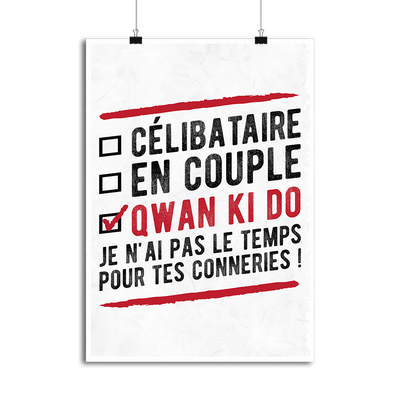 Affiche célibataire en couple qwan ki do