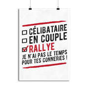 Affiche célibataire en couple rallye