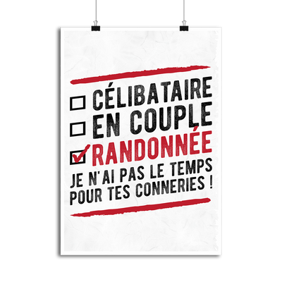 Affiche célibataire en couple randonnée