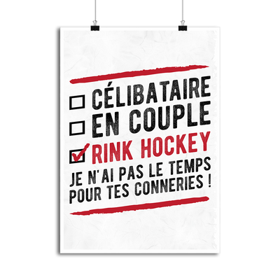 Affiche célibataire en couple rink hockey