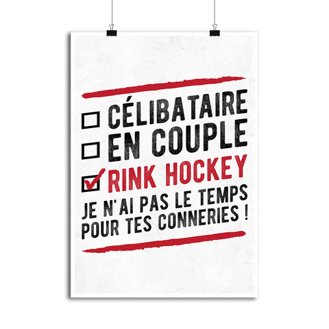 Affiche célibataire en couple rink hockey