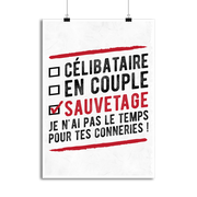 Affiche célibataire en couple sauvetage