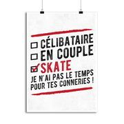 Affiche célibataire en couple skate