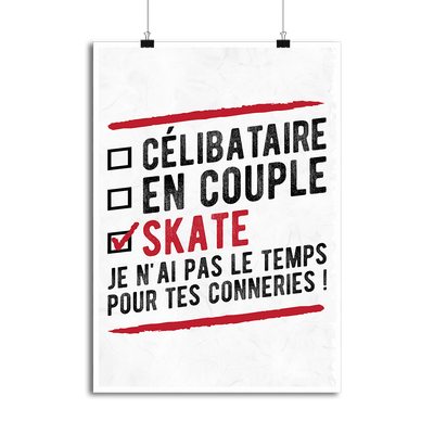 Affiche célibataire en couple skate