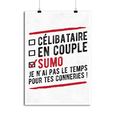 Affiche célibataire en couple sumo