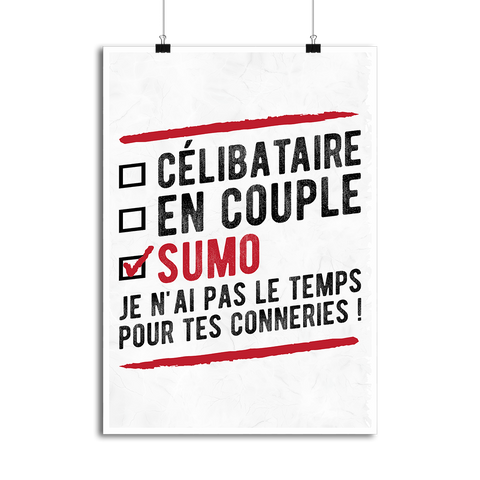 Affiche célibataire en couple sumo