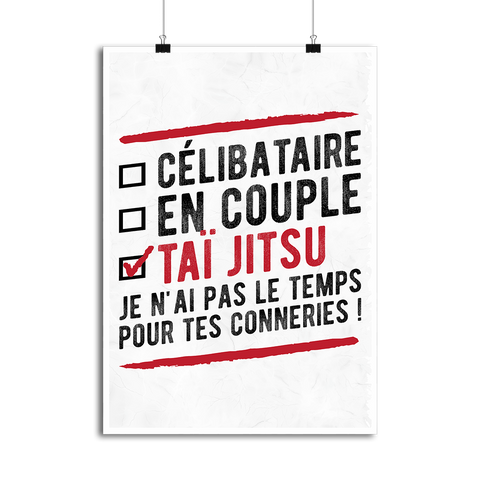 Affiche célibataire en couple taï jitsu