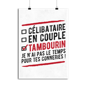 Affiche célibataire en couple tambourin