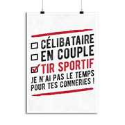 Affiche célibataire en couple tir sportif