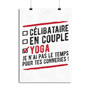 Affiche célibataire en couple yoga