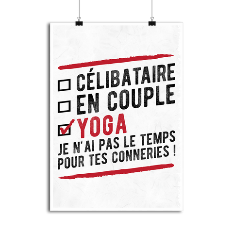 Affiche célibataire en couple yoga