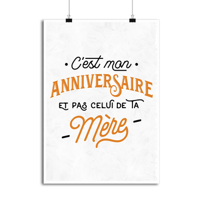 Affiche c'est mon anniversaire