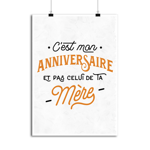 Affiche c'est mon anniversaire