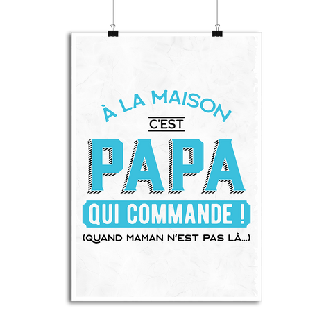 Affiche c'est papa qui commande