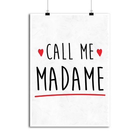 Affiche call me madame