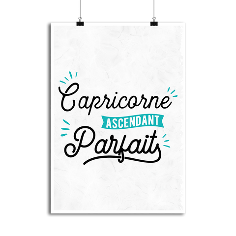 Affiche capricorne ascendant parfait