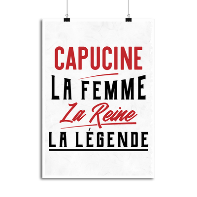 Affiche capucine la femme la reine la légende
